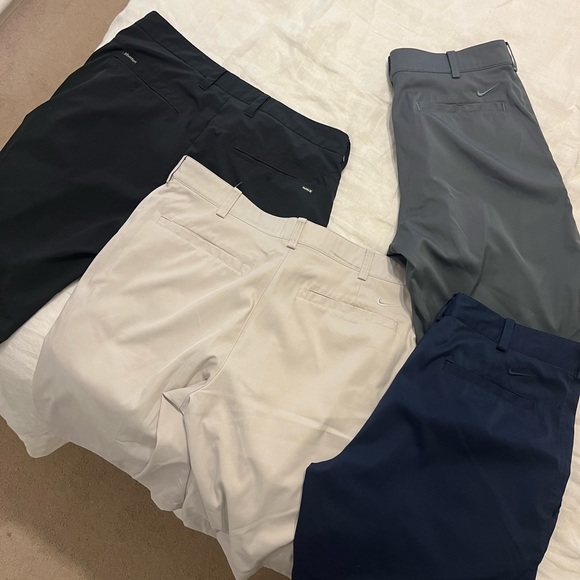 Lot of 4 men’s Nike golf shorts black, gray, blue, khaki size 30 - Picture 2 of 9